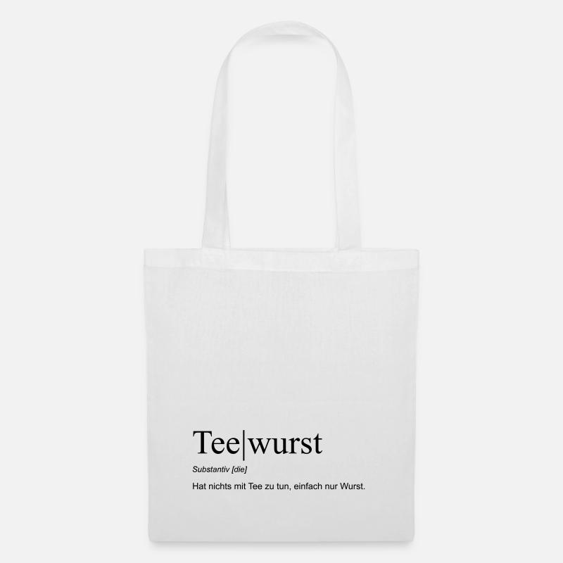 Definition „Teewurst“ - Stoffbeutel - Weiß