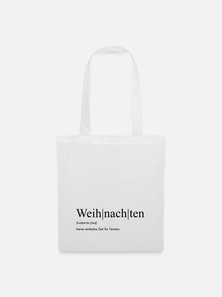 Weihnachten - Keine leichte Zeit für Tannen - Stoffbeutel - Weiß
