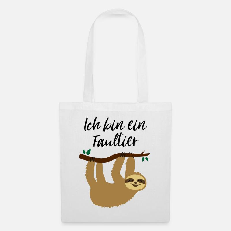 Ich bin ein Faultier - Stoffbeutel - Weiß