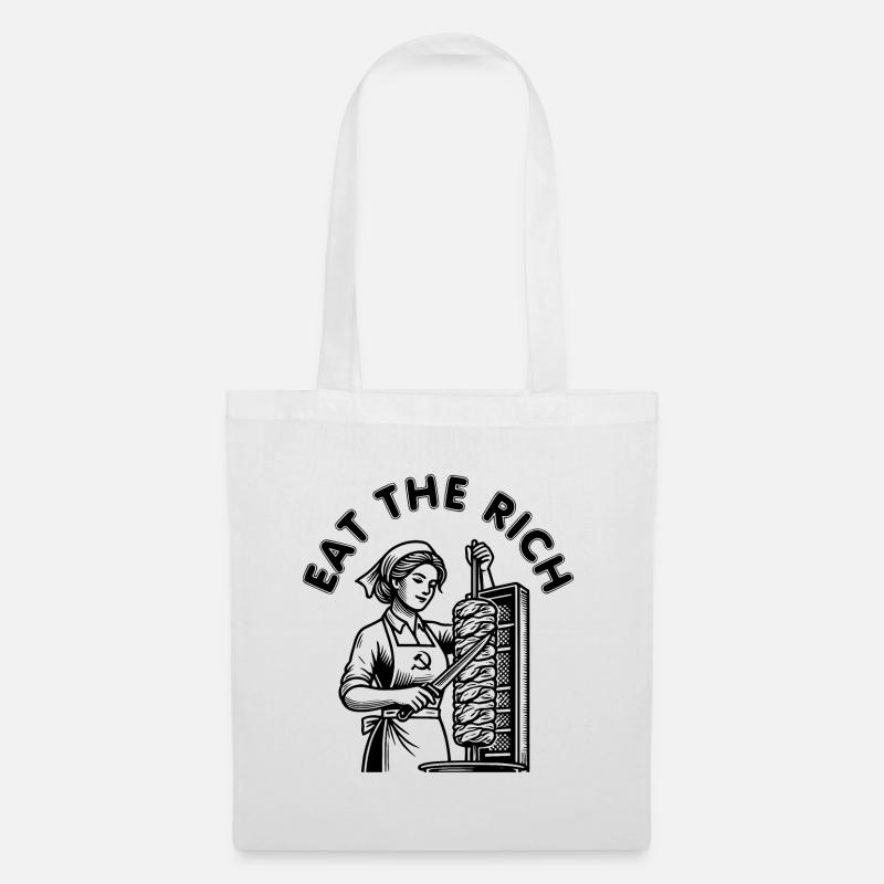 Eat the rich - Stoffbeutel - Weiß