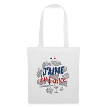 J'aime la France - Sac en tissu - blanc - Devant