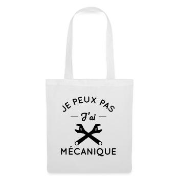 Je peux pas j'ai mécanique - Sac en tissu - blanc - Devant
