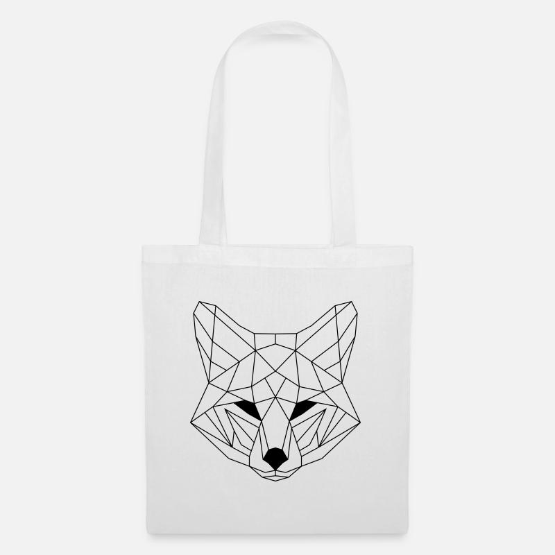 Fox geometric - Stoffbeutel - Weiß