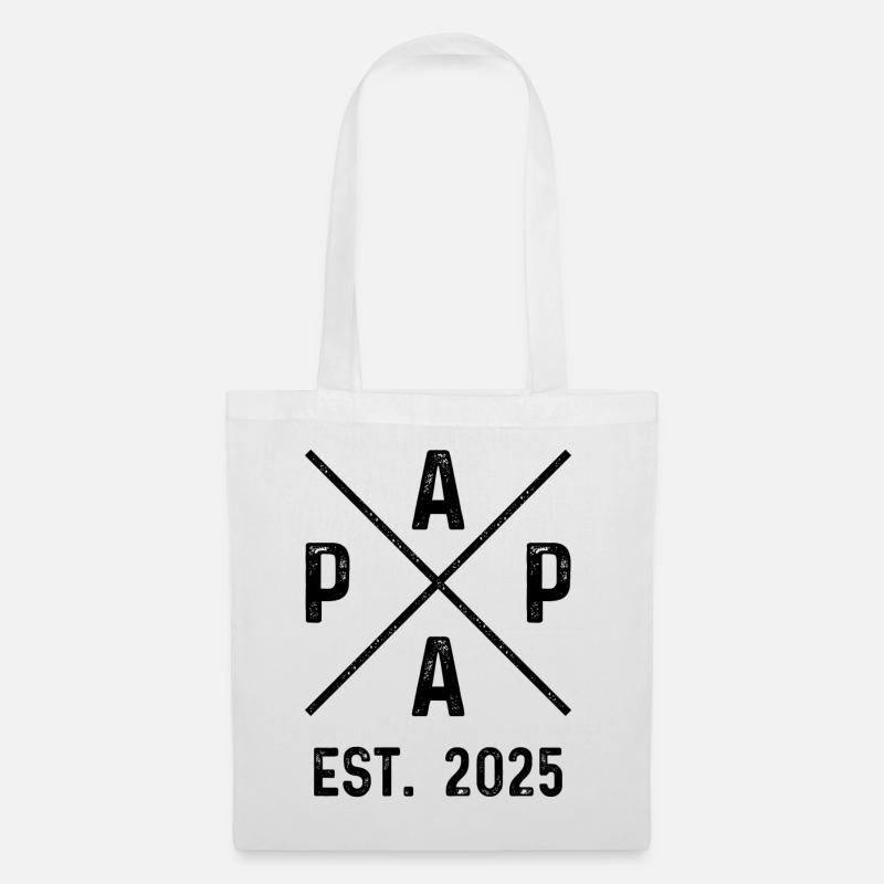 Papa Est. 2025 - Stoffbeutel - Weiß