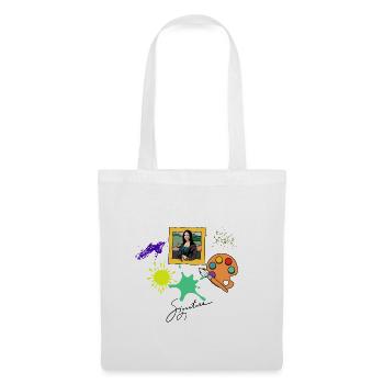 Art-Kunst-Mona-Lisa-Funny-Logo - Stoffbeutel - Weiß - Vorne