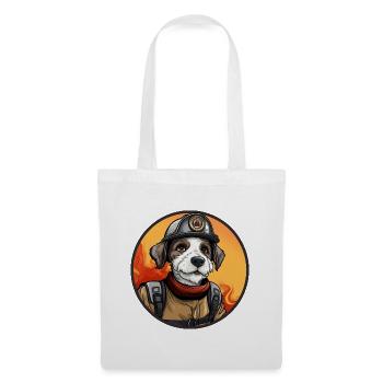 Feuerwehr Hund - Stoffbeutel - Weiß - Vorne