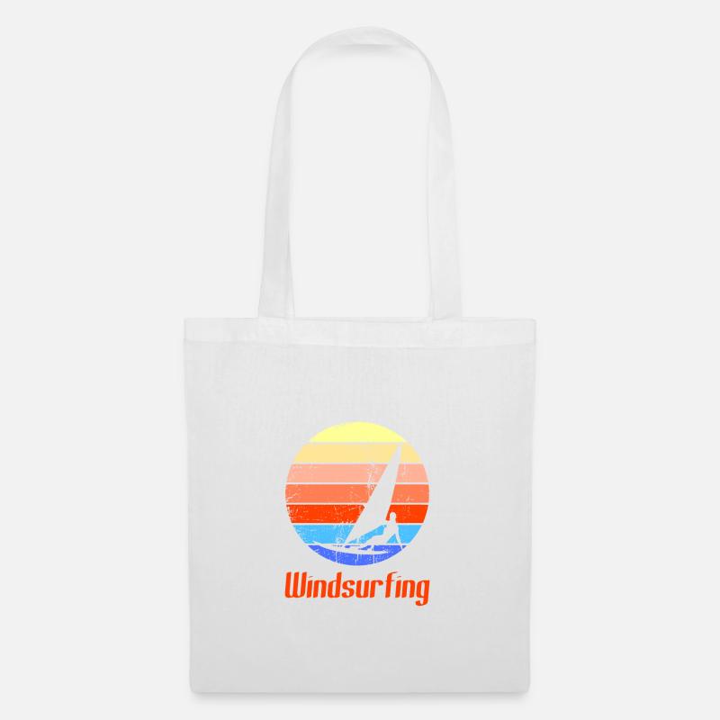 Windsurfer - Windsurfing Retro Vintage Design - Stoffbeutel - Weiß