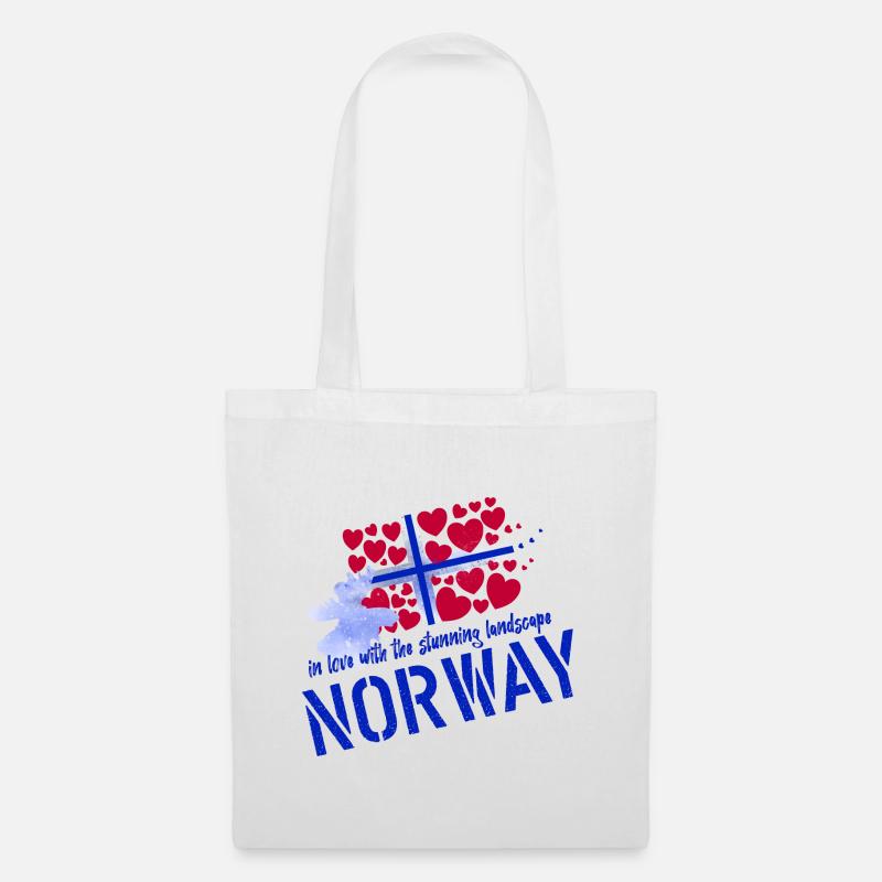 Norwegen Elche norge Norway - Stoffbeutel - Weiß