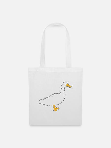 Stylische Ente „Ente Ente Ente Ente“ - Stoffbeutel - Weiß