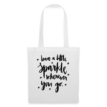 Laisse un petit éclat: D - Sac en tissu - blanc - Devant