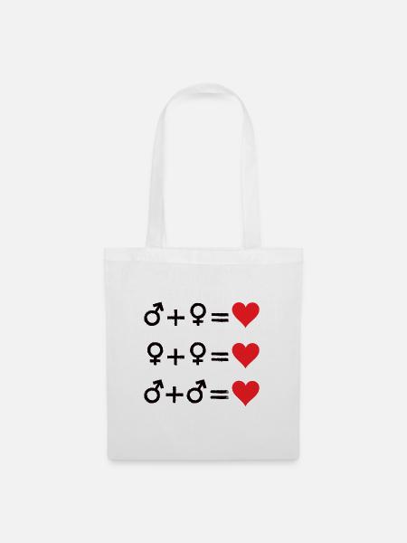 Love is love - Stoffbeutel - Weiß