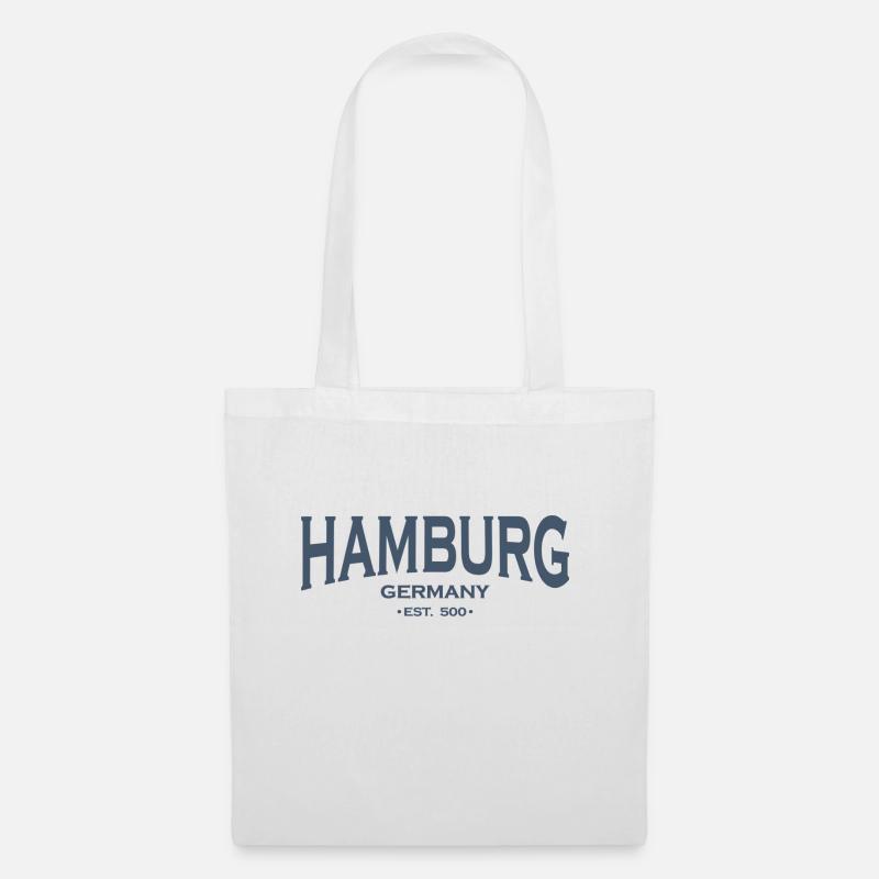 Hamburg - Stoffbeutel - Weiß