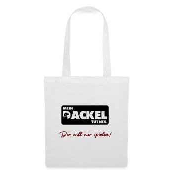 Mein Dackel tut nix. Der will nur spielen - Stoffbeutel - Weiß - Vorne