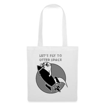 Volons DE L'ESPACE OTTER - NOIR ROCKET - Sac en tissu - blanc - Devant