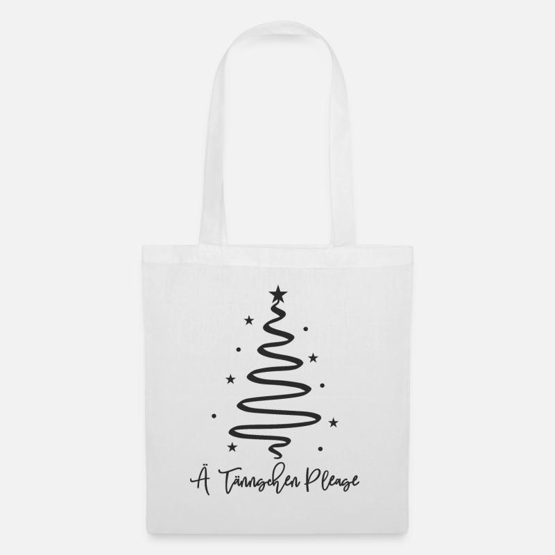 Ä Tännschen Please Weihnachtsbaum Geschenk - Stoffbeutel - Weiß