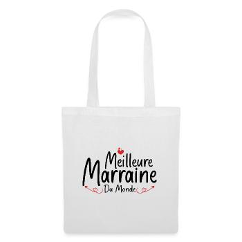 La Meilleure Marraine Du Monde - Sac en tissu - blanc - Devant