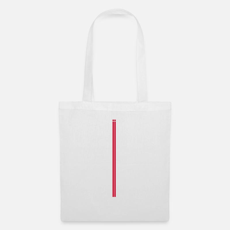 Rayures de style drapeau du Danemark - Sac en tissu - blanc