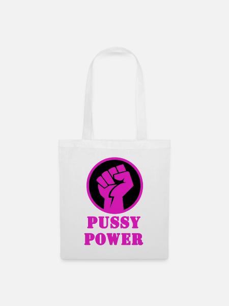 Pussy Power - Stoffbeutel - Weiß