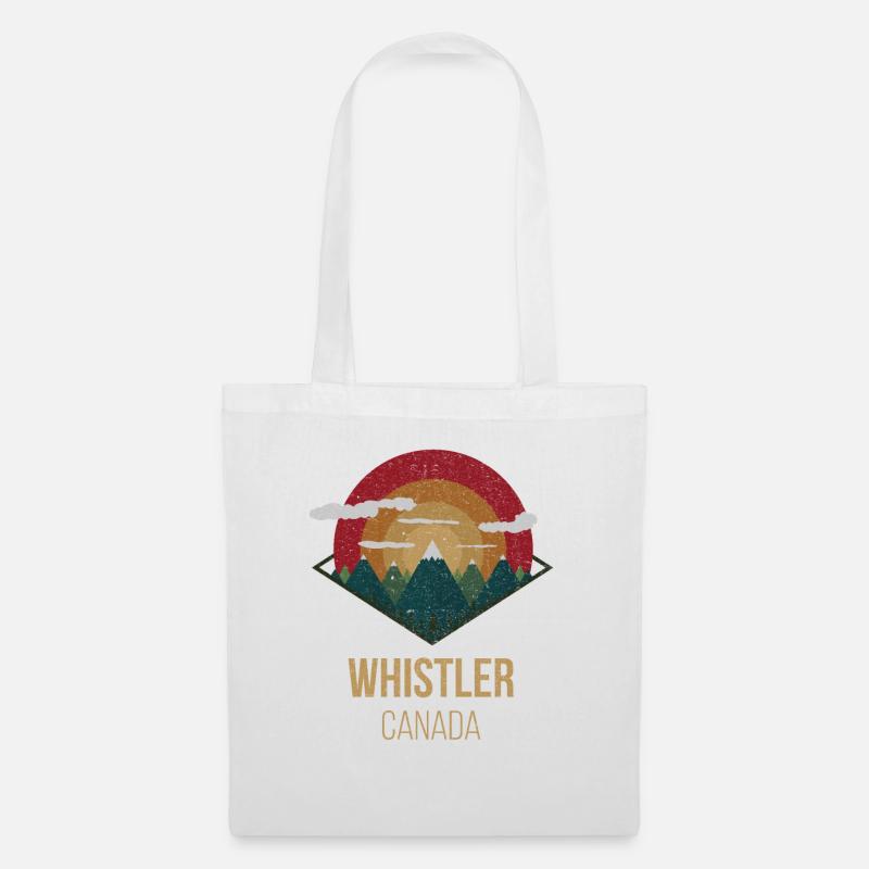 Snowboard Ski Apres Alpen Whistler Canada Geschenk - Stoffbeutel - Weiß