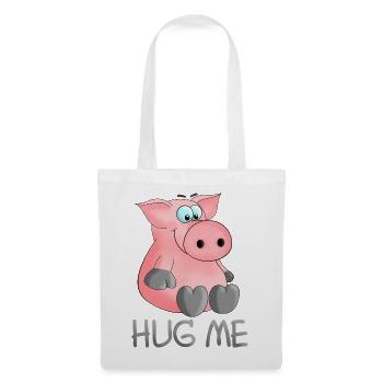 Umarmung - hug me pig - Stoffbeutel - Weiß - Vorne