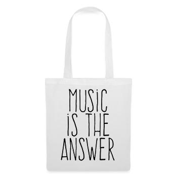 Music Is The Answer | Minimalist Hand-Drawn  - Tote Bag - white - Front