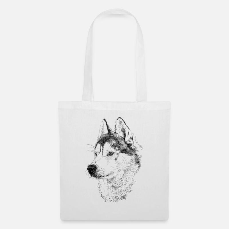 Husky - Stoffbeutel - Weiß