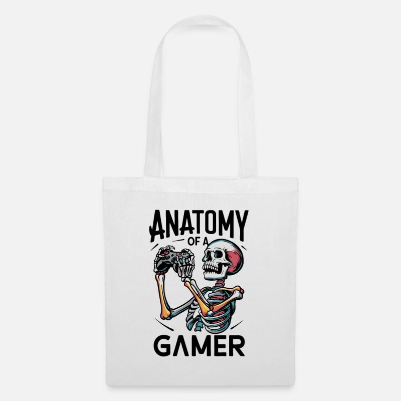 Kniezekskool with Skeletal Flames - Tote Bag - white