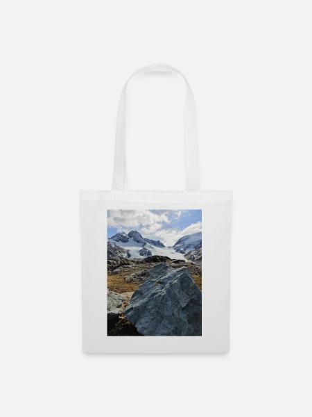 Gletscher des Heiligen Solin d'Arves - Stoffbeutel - Weiß