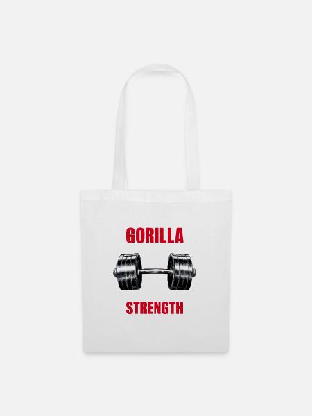 Gorilla Strength - Stoffbeutel - Weiß