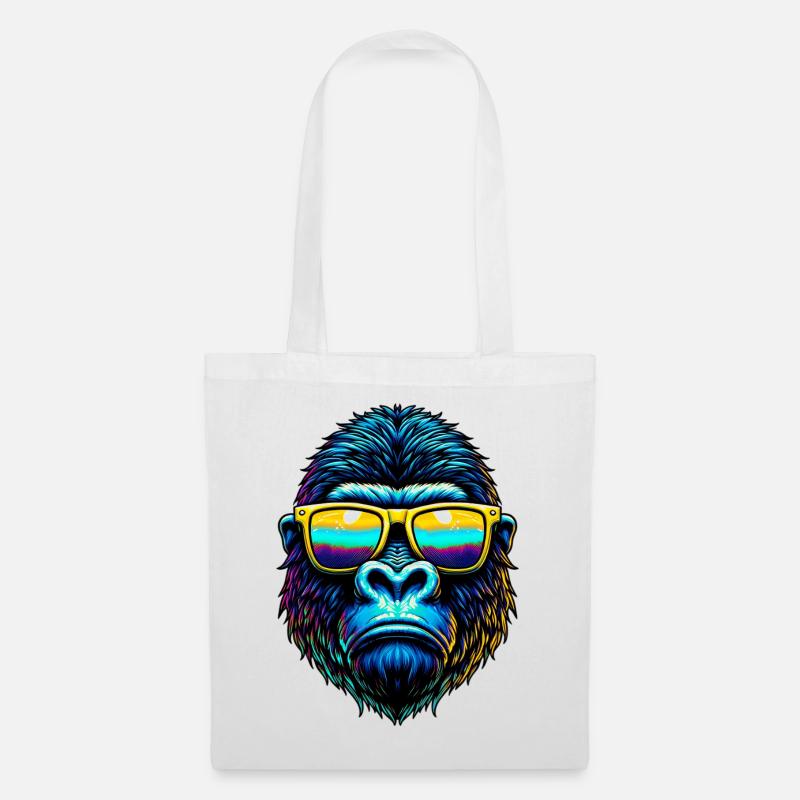 Gorilla - Stoffbeutel - Weiß