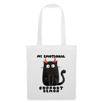 Emotionaler Support-Dämon – Lustige Katzen Edition - Stoffbeutel - Weiß - Vorne