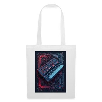Futuristisches Synthesizer-Design - Stoffbeutel - Weiß - Vorne