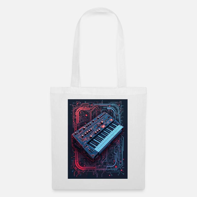 Futuristic synthesizer design - Tote Bag - white