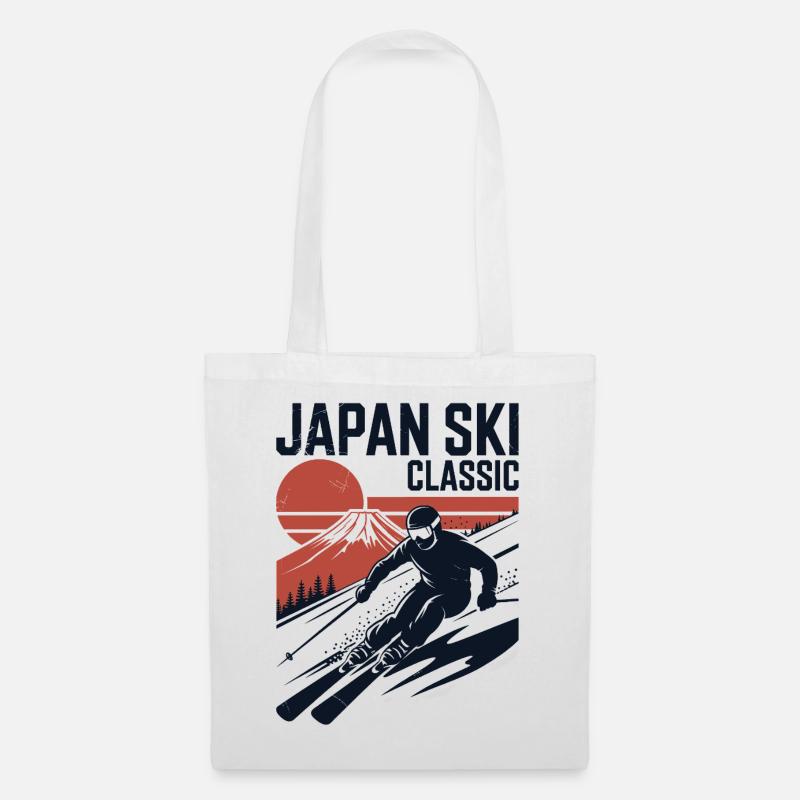 Japan Ski Klassisches Retro-Design - Stoffbeutel - Weiß