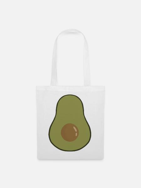 Lebendige Avocadofrucht-Illustration - Stoffbeutel - Weiß