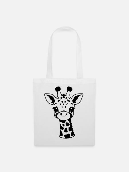 Giraffe T-shirt Geschenk - Stoffbeutel - Weiß