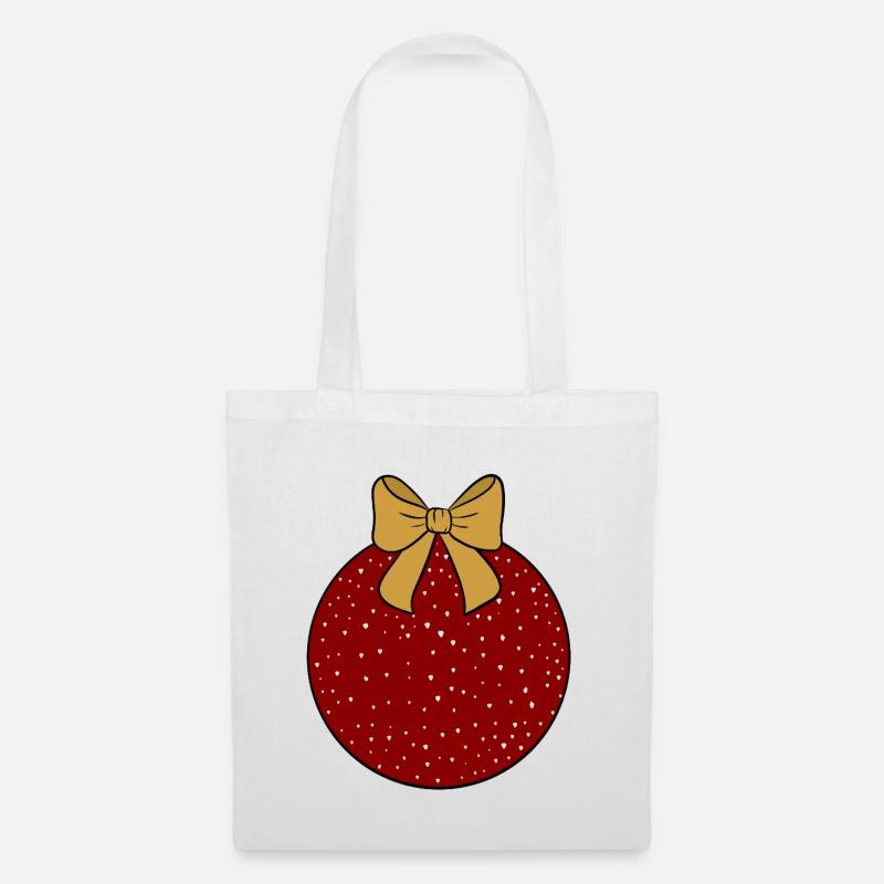Weihnachtskugel  - Stoffbeutel - Weiß