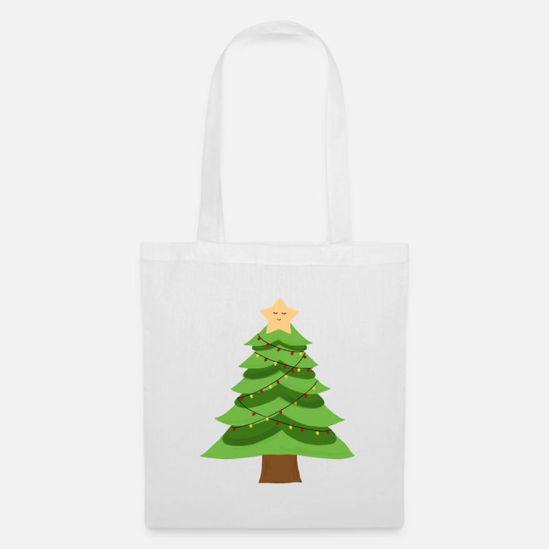 Kleiner Weihnachtsbaum - Stoffbeutel - Weiß