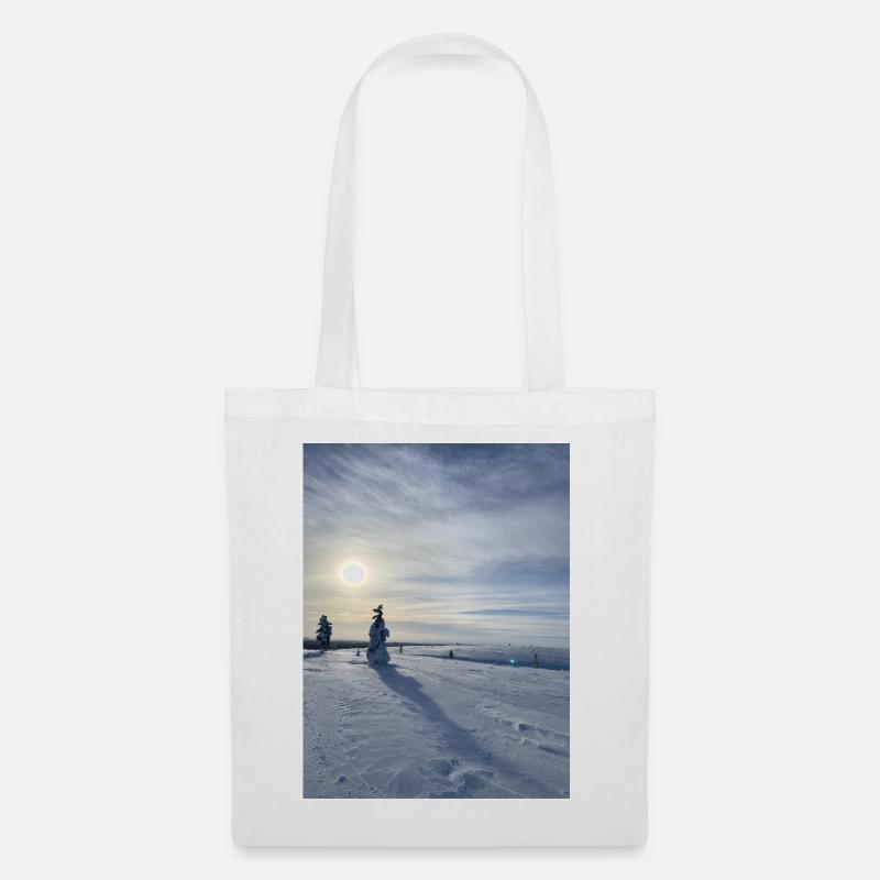 Winterlandschaft in der Sonne - Stoffbeutel - Weiß