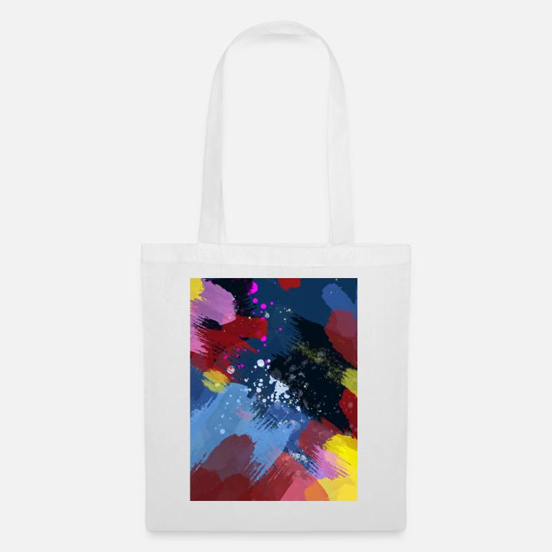 Color Explosion Ink Strips - Tote Bag - white