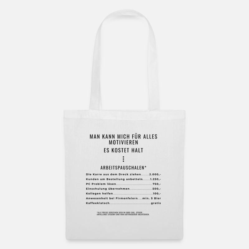 Motivation through packages Backprint - Tote Bag - white