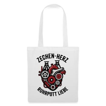 Zechen Herz, Ruhrpott Shirt, Hoodie, Bag, Mug - Tote Bag - white - Front