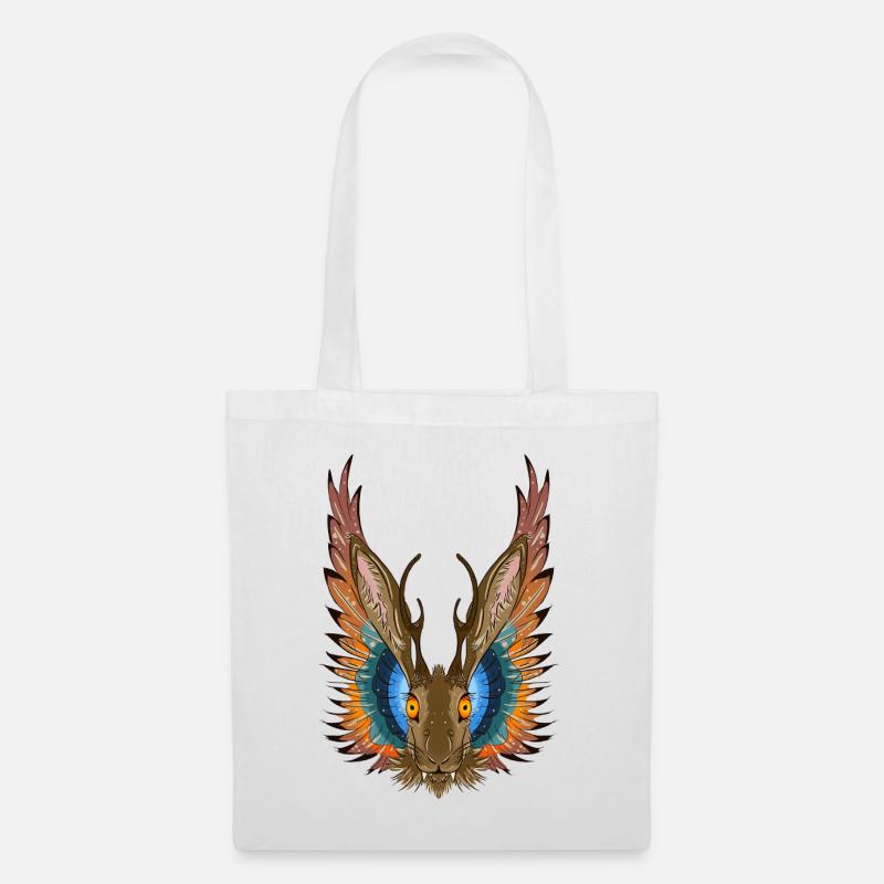 Wolpertinger - Stoffbeutel - Weiß