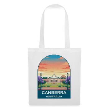 Canberra, Australiens Parlamentsgebäude, Reisekunst - Stoffbeutel - Weiß - Vorne