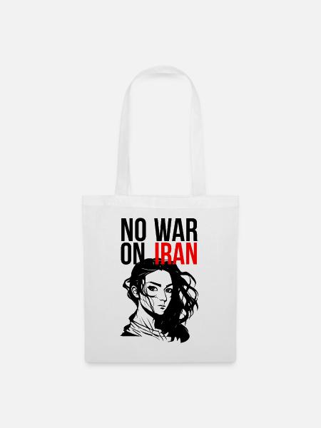 No War On Iran - Stoffbeutel - Weiß