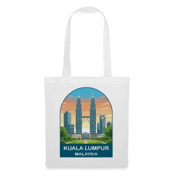Kuala Lumpur Malaysia Vintage Travel Illustration - Tote Bag - white - Front