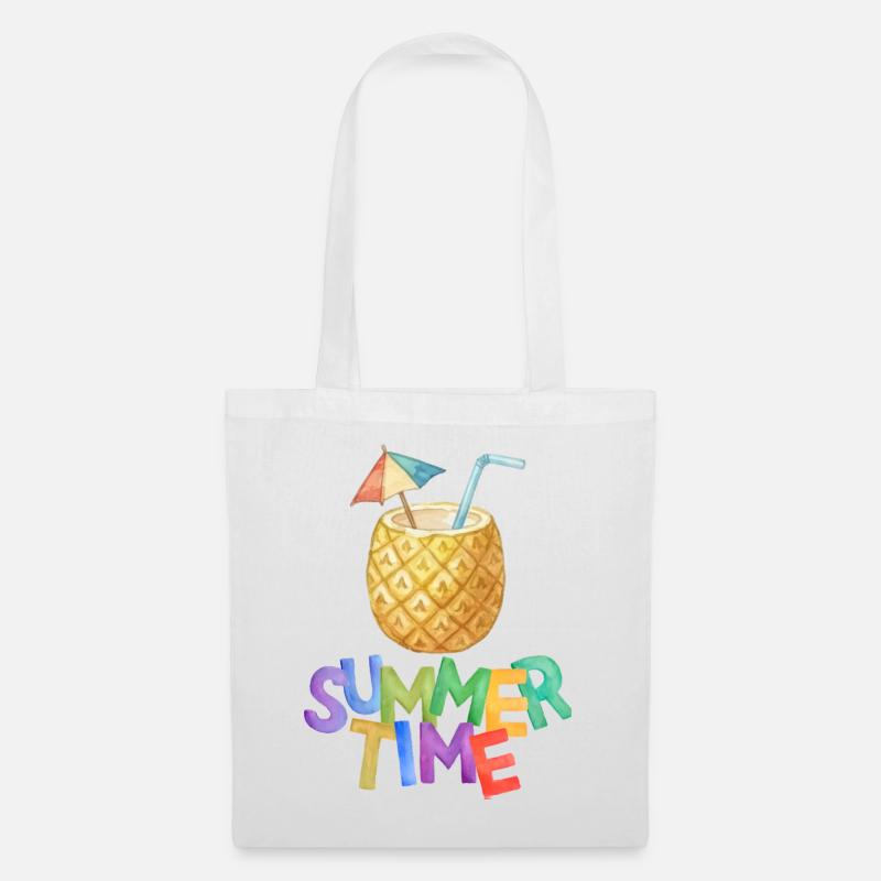 Boisson à l’ananas d’été - Sac en tissu - blanc