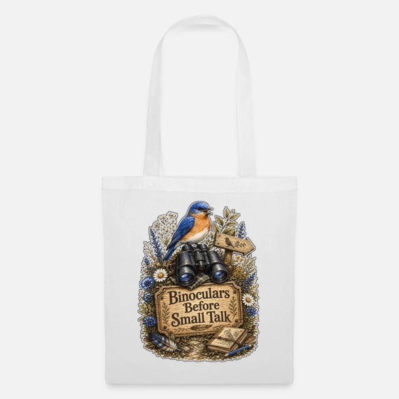 Binoculars Before Small Talk Clouds - Tote Bag - white