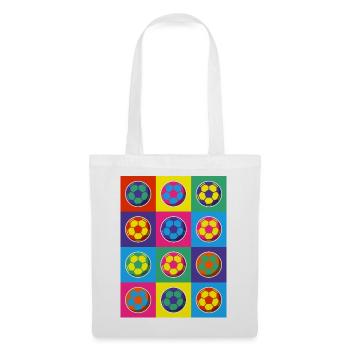 Pop Art Football Pattern - Tote Bag - white - Front