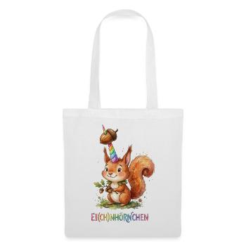 Einhorn Eichhörnchen Eich(ch)nörnchen - Stoffbeutel - Weiß - Vorne